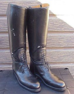 Dehner CHP motorcycle patrol black leather dress riding motor boots