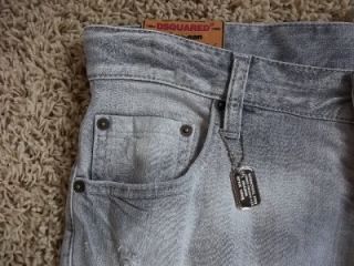  Gray Distressed Jeans Size 48 32 New D2 Denim S74LA0359 Dean