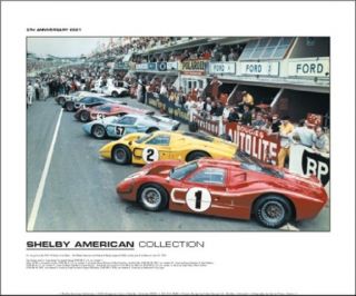 Ford GT40S Start 1967 24 Hours of Le Mans Poster New