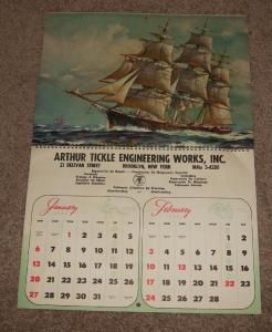 1957 Coronet Seascape Calendar Arthur Tickle Engineerin