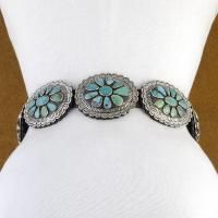 handcrafted Turquoise and Silver conchos belt based on a famous David