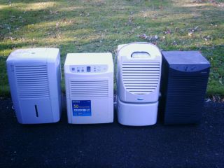 Lot of 4 Dehumidifiers KENMORE WHIRLPOOL FRIDGIDAIRE 40 50pts PARTS or