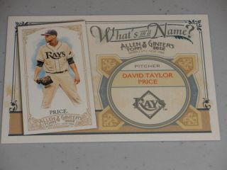 2012 Topps Allen Ginter Whats in A Name 77 David Price