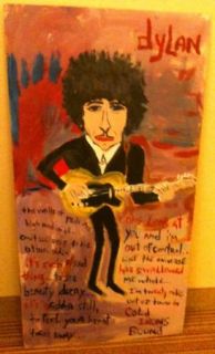 Lamar Sorrento Folk Art Painting Bob Dylan