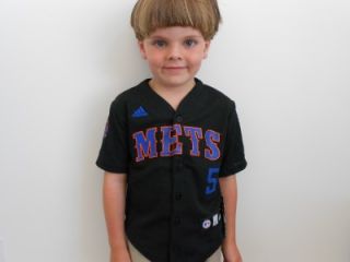 New David Wright 5 NY Mets Toddler 2T Black Jersey 3FC
