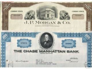  Chase Paper Lot 25 Items incl Historic Stocks w Rockefeller Sig