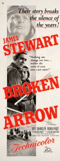 1950 Ad Broken Arrow 20th Century Fox James Stewart Debra Paget Jeff
