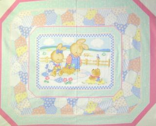  Bunny Daze Crib Quilt Panel