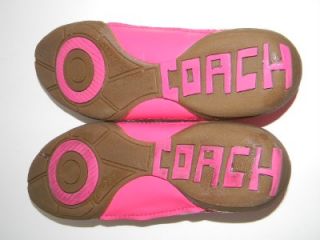 Coach Dannie Pink Patent Leather Grafitti Heart Ballet Flats Shoes Sz