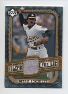 2005 UD Classic Materials Game Used Jersey Dennis Eckersley As