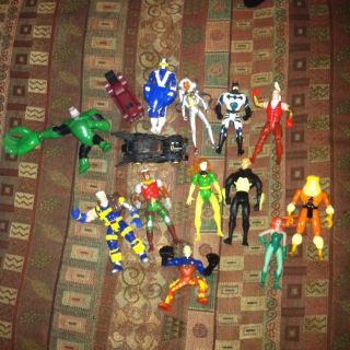 Lot of DC Comics and Marvel Comic Action Figures