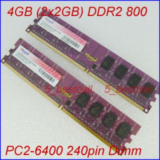 4GB 2x2GB DDR2 800 PC2 6400 800MHz 240 Pin 1 8V DIMM Kit Non ECC