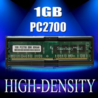 NEW 1GB PC2700 DDR PC 333 2700 184PIN DESKTOP MEMORY 184 pin non ecc