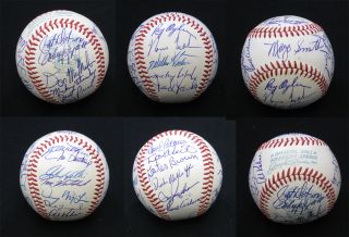 1968 Detroit Tigers Team Signed Baseball 24 Signatures