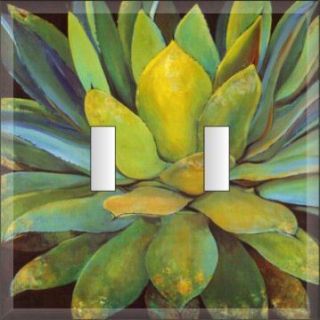 Agave Aloe Medicinal Desert Plant Double Switch Plate