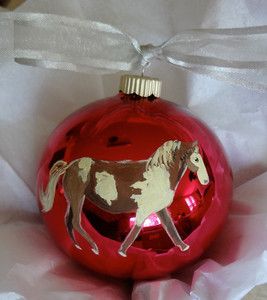 Missouri Fox Trotter Horse Christmas Ornament Hand Painted with Name