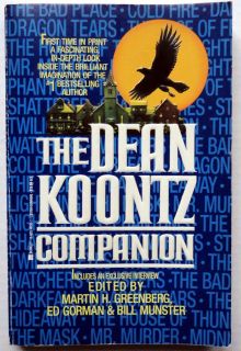 Dean Koontz signed The Dean Koontz Companion book / autograph 1st