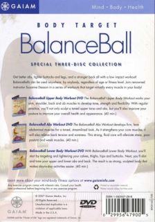 Includes the following DVDs   Balanceball Upper Body Workout