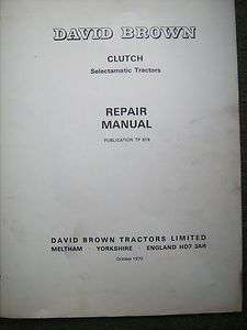 David Brown clutch workshop service manual 1200 990 880 770 780