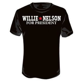 New Willie Nelson for President Soft T Shirt s M L XL 2X Top Tee