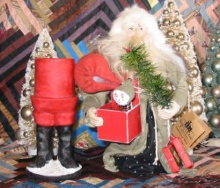 Norma Decamp Designed Taupe Belsnickle Santa Container
