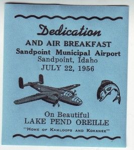 Aviation Sandpoint Airport Dedication 1956