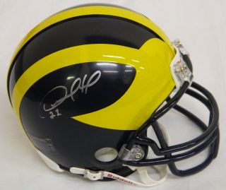 Desmond Howard signed Michigan mini helmet. Item comes with a
