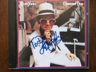 Signed Autographed Used CD Elton John Greatest Hits