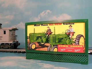 John Deere 50 60 Tractor Lighted Billboard Ad for Lionel Trains or