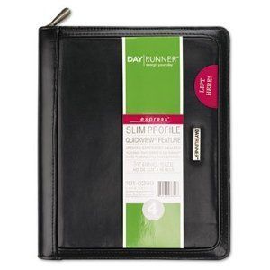 Day Runner Express Slim Profile Quick View Refillable Planner Black