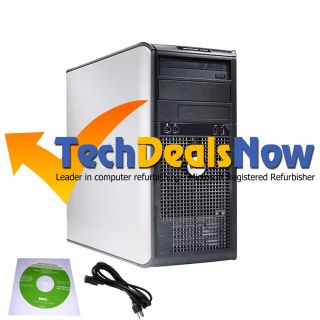 REFURBISHED DELL DUAL CORE 2 DUO 3 0 GHZ TOWER DESKTOP PC 4GB RAM