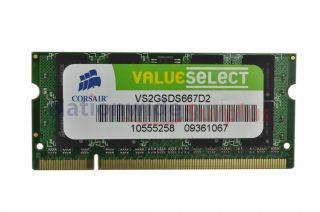  2GB Laptop Memory RAM DDR2 667MHz SODIMM PC2 5300 VS2GSDS667D2