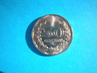  1974 Republica de Colombia 50 Centavos Coin