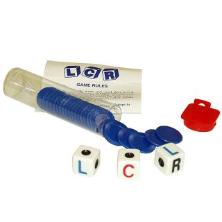 since 1999 left center right dice game family party blue