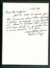 Francis Bavier Signed Note Card Aunt Bea Andy Griffith