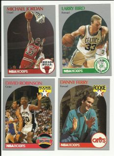1990 91 NBA Hoops Basketball set Michael Jordan Larry Bird David