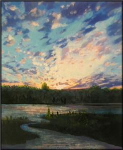 oil painting sunrise 5 x 7 inches