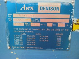 denison multipress 2 ton hydraulic press