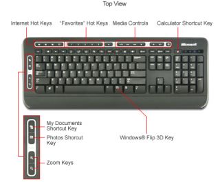Microsoft J93 00001 Digital Media Keyboard 3000 USB PC Mac