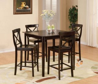  Counter Height Dining Table 4 Chairs Dining Room Furniture