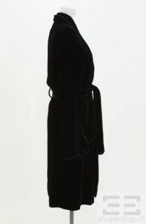 Derek Lam Black Velvet Belted Jacket Size 6