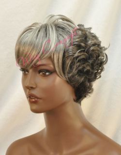 Gray Grey Silver Vanessa Short Texturized Wig Dina