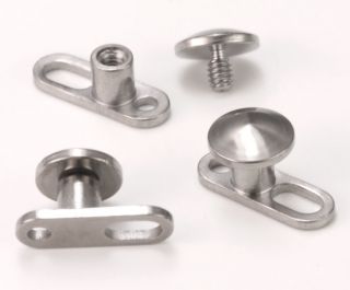  Titanium Dermal Anchors with Discs, Punches, Tools, Microdermal Kit