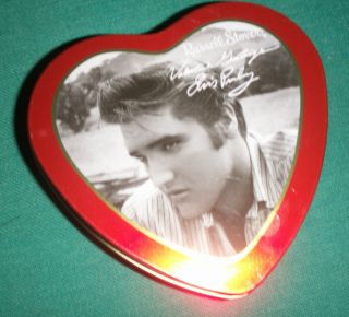 2000 Elvis Presley Tin Heart Box Canister Collectors Series Russell