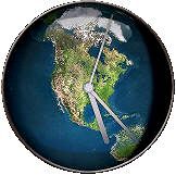 world clock displays a real time view of the earth on your desktop and