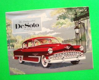 Awesome 1953 DeSoto Huge Color Catalog Dealer Sales Brochure Firedome