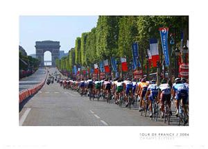 Tour de France Final Stage 2004 CHAMPS ELYSEES Paris Cycling Poster