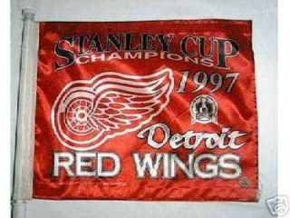 Detroit Red Wings Stanley Cup Car Flag 1997