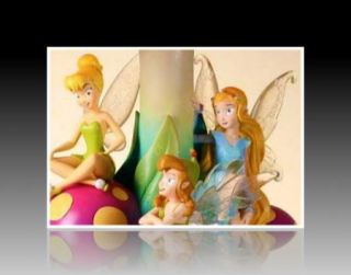  Tinkerbell Pixie Fairy Figurine Glass Mushroom Shade Art