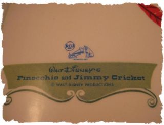 Disney Pluto Figaro Pinocchio Jimmy Cricket Place Mats